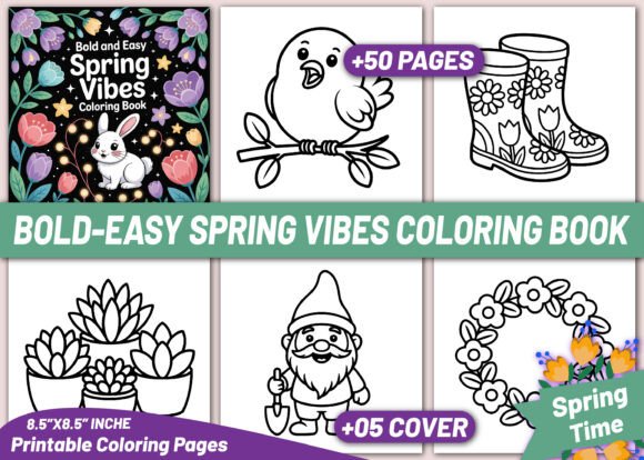 BOLD and EASY SPRING VIBES COLORING BOOK Review for Real Projects