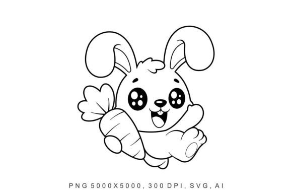 Bunny - Carrots: A Versatile Graphic Design Asset for Modern Branding