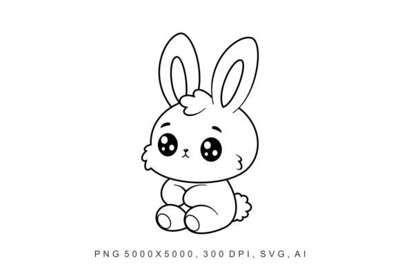 Bunny - Sad: A Delicate Design for Heartfelt Embroidery Projects