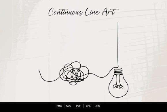 Creative Idea Lightbulb Concept: A Design Asset for Crafts and Graphics