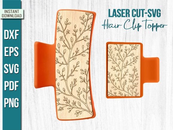 Daisy Glowforge Claw Hair Clip Topper – Graphics Freebie for Handmade Elegance
