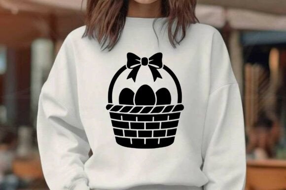 Free Easter Decorative Basket Silhouette – A Polished Graphic Design Asset for Content Creators