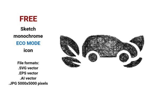 FREE Sketch Eco Mode Icon: A Versatile Graphic Design Asset for Modern Projects