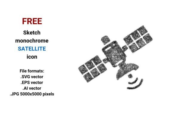 FREE Sketch Satellite Icon – A Must-Have Graphic Design Asset for Crafters
