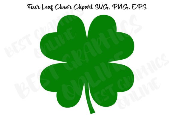 Green Clover Clipart SVG EPS PNG – A Versatile Graphic Design Freebie for Creative Campaigns