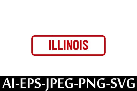 ILLINOIS Rubber Stamp Design Vector – A Versatile Graphic Freebie for Creative Projects