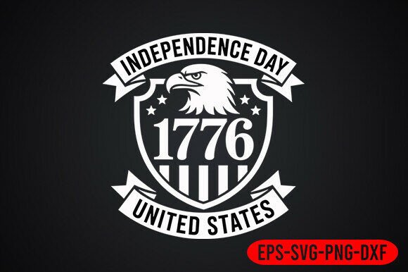 Independence Day Shield Badge SVG for Crafts and Graphics