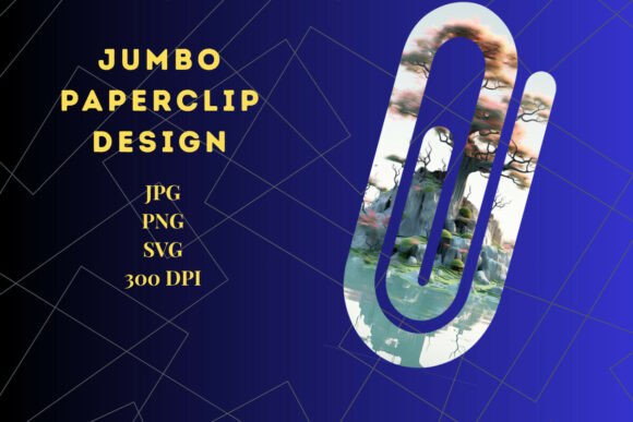 Jumbo Paperclip Design β Zen Garden: A Vibrant Graphic for Crafts and Branding