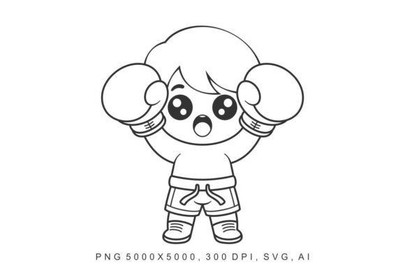 Kids - Boxing Illustrations: A Graphic Design Asset for Creative Sellers