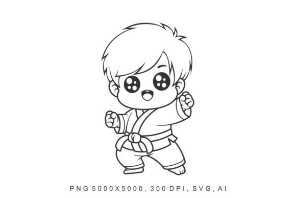 Kids - Martial Art: A Dynamic Graphic Design Asset for Creative Marketers
