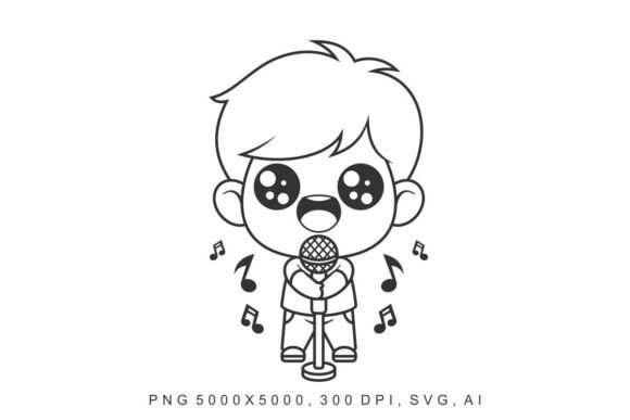 Kids - Singer: A Playful Graphic for Creative Sellers
