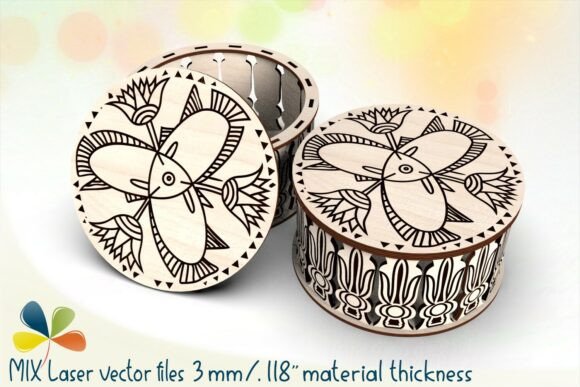 Laser Cut Box Three Fish Lotus SVG: A Design Asset for Editorial and Web Publishing