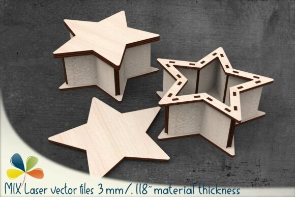 Star-Shaped Gift Laser Cut Box 3mm SVG: A Designerโs Take on Festive Branding