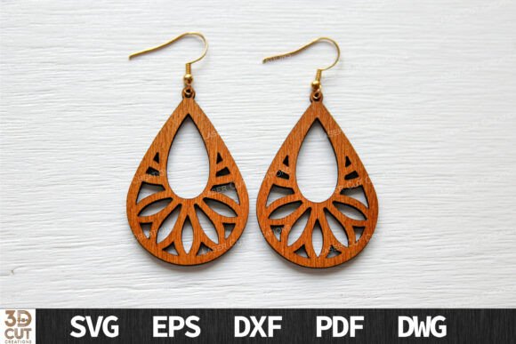 Teardrop Petal Burst Earrings SVG: A Laser-Cut Design Asset for Modern Bloggers