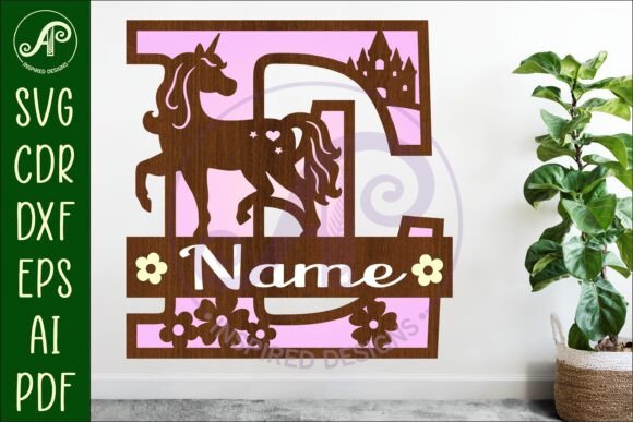 Unicorn Capital Monogram Letter E β A Freebie for Laser Cutting & Branding